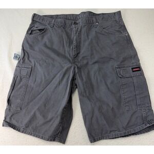 Dickies Mens Grey Cotton Canvas Cargo Shorts W40 Relaxed Fit Workwear Utility